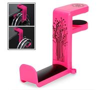 ENHANCE Supporto per Cuffie Gaming - Supporto Cuffie da Tavolo con Braccio Rotante Regolabile 360, Morsetto per Scrivania sul Design, Misura Universale e Organizer per Clip per Cavo Integrato - Rosa