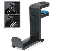 ENHANCE Supporto per cuffie audio da gioco o musica con braccio girevole a 360 gradi, morsetto di fissaggio universale per tavolo e scrivania con vano per cavo incorporato, colore: nero