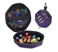 ENHANCE DnD - Vassoio per dadi e custodia, edizione da collezione, fino a 150 shaker D&D, con guscio esterno rigido e interno morbido protettivo, vassoio perfetto per la notte di gioco (viola drago)