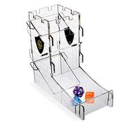 ENHANCE Torre dei Dadi Vassoio per Dadi per Giochi di Ruolo da Tavolo - Design della Torre del Castello, Rullo per Dadi Portatile, Rotoli Fino a 14 Dadi Standard Contemporaneamente - Castello Inciso