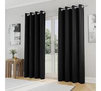 Enhanced Living Nightfall - Tende oscuranti con occhielli, termiche, per camera da letto, 117 x 137 cm, 230 g/m², super morbide, a risparmio energetico e riduzione del rumore, 2 pannelli