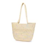 EnhbZoilism Borsa da spiaggia per donna, borsa a mano, borsa a tracolla in maglia, per matrimonio, vacanze, spiaggia, estate