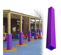 ENHEN Imbottitura del Palo Copertura Protettiva per Palo da Basket, Guaina Protettiva Antiurto per Colonna da Basket per Garage/Area Giochi per Bambini(Purple,3.5"x3.5" (9x9cm))