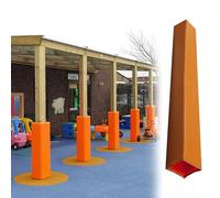 ENHEN Imbottitura del Palo Copertura Protettiva per Palo da Basket, Guaina Protettiva Antiurto per Colonna da Basket per Garage/Area Giochi per Bambini(Orange,4"x4" (10x10cm))