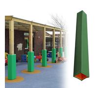 ENHEN Imbottitura del Palo Copertura Protettiva per Palo da Basket, Guaina Protettiva Antiurto per Colonna da Basket per Garage/Area Giochi per Bambini(Green,10"x10" (25x25cm))