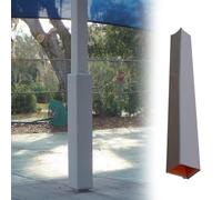 ENHEN Imbottitura del Palo Imbottitura Avvolgente per Pali da Basamento, Coperture Universali Antiurto per Pali da Basket per La Protezione dei Giocatori(Gray,6.5"x6.5" (16.5x16.5cm))