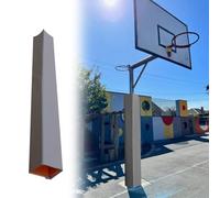 ENHEN Imbottitura del Palo Palo da Basket Imbottito Quadrato, Imbottitura in Schiuma Antiurto, Cuscino Avvolgente per Parcheggio Auto/Palo per Arti Marziali(Gray,6.5"x6.5" (16.5x16.5cm))