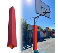 ENHEN Imbottitura del Palo Palo da Basket Imbottito Quadrato, Imbottitura in Schiuma Antiurto, Cuscino Avvolgente per Parcheggio Auto/Palo per Arti Marziali(Red,6.5"x6.5" (16.5x16.5cm))
