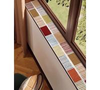 ENHEN Tappetino per Davanzale Tappetino Impermeabile per Davanzale Decorativo per Piante, Cani e Gatti, Copertura del con Rotolo a Griglia Astratta Colorata, Retro Antiscivolo(150x60cm/59x24in)