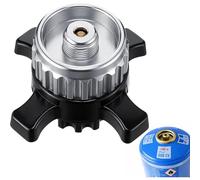 Enhon Adattatore per cartuccia di gas compatibile con Campingaz CV Easy Clic per valvola a vite EN417, adattatore per gas in ottone e lega metallica
