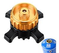 Enhon Adattatore per cartuccia di gas compatibile con Campingaz CV Easy Clic per valvola a vite EN417, adattatore per gas in ottone e lega metallica