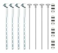 Enhon Confezione da 4 aste di sollevamento universali per lavabo, collegamento e kit di clip a molla, compatibili con PF0906-CH, tappo per lavabo da bagno, montaggio asta pivot, cromato