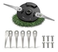 Enhon Disco di taglio Einhell 1 compatibile con Einhell, Gardol, Mr. Gardener e Garden Master, 6 lame e 6 viti. Compatibile con il disco di taglio, ricambio per robot tagliaerba, lame in acciaio inoss
