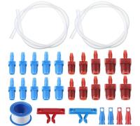 Enhon Kit di spurgo per cilindro maestro di ricambio per 14151, tubo da 55,9 cm, clip, SAE e raccordi metrici, universale, kit completo di spurgo dei freni con nastro PTFE