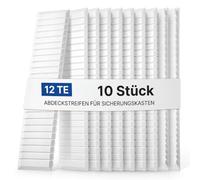 Enhon Strisce Coprifusibili 10 Pezzi, 12 TE Strisce Coprifusibili Bianche, Copertura Regolabile per Quadro Elettrico, Armadio Elettrico, Contatore & Sottodistribuzione