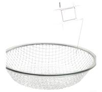 Enigma da giardino in metallo, 30 cm, apertura 6 mm, resistente (10) | Include guanti, maglia fine da 2 mm, telaio robusto, finitura argento, ideale per il compost