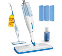 Enigma S1 Scopa Lavapavimenti a Spruzzo 137cm + Detergente 30ml in Omaggio, 3 Panni Lavabili, Uso Secco e Umido, Serbatoio Ricaricabile, Design Leggero ed Ergonomico