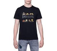 Enigmae Lord of The Cats T-Shirt da Uomo Manica Corta Nero Men Black Tee XXL