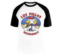 Enigmae Los Pollos Hermanos Upper Body Maglietta da Baseball Unisex Uomini Donne Maniche Corte Bianca T-Shirt Men White Tee