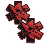 EnigmaGlow 2 toppe mediche per paramedico tattico morale distintivo 3D PVC gomma applique emblema gancio posteriore