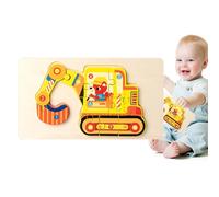 Enigmi di legno di escavatore, puzzle di camion dei pompieri,Puzzle per veicoli per bambini in legno | Assistenza per l'apprendimento portatile, forniture per l'istruzione precoce per le capacità moto
