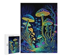 Enigmi Per Adulti 500 PCS Glowing Forest Mushrooms Puzzle Per Giochi Relax Analisi E Logica Regali Di Natale E Compleanno 500 PCS