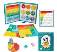 ENIKMOSD Frazioni magnetici Montessori Bambini,Montessori Materiale Matematica,Giochi di Matematica 6 7 8 9 Anni, Giocattoli Educativi Frazioni,Libro Magnetico Frazione Puzzle per Bambini