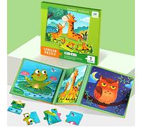 ENIKMOSD Puzzle Magnetico per Bambini 3 4 5 6 Anni,Puzzle Educativi per Bambini,Puzzle con Animali Libro per Bambini,Giocattolo da viaggio Giochi Bambini Educativo Puzzle