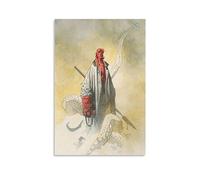 ENILSA Stampa artistica da parete su tela, motivo: Hellboy Mike Mignola, poster decorativo moderno per camera da letto, 50 x 75 cm