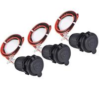 Enisina Presa accendisigari DC 12V-24V 120W per Barca, Auto, motocicletta, impermeabile, con cavo di connessione da 0.6m（3PCS）