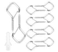 enithElite Ganci a Vite,10 Pezzi Ganci Da Soffitto,Occhielli a Vite,Gancio Soffitto,Gancio Lampadario,Ganci a Vite Senza Fine,Gancio Muro,Viti Con Occhielli a Vite