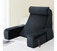 ENITYA Cuscino per la schiena per letto seduto, cuscino da lettura da 48,3 cm, per sedersi a letto per adulti, cuscino di supporto per la schiena con braccioli per guardare la TV, leggere, giocare