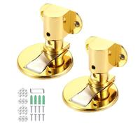 EnixwH 2 Fermaporta Magnetico Invisibile, Ferma Porta Da Pavimento Magnetico Regolabili In Metallo, Fermaporta Da Pavimento Magnetico Nastro Biadesivo 3m O Installazione Di Foratura (Oro)