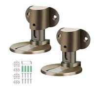 EnixwH 2 Fermaporta Magnetico Invisibile, Ferma Porta Da Pavimento Magnetico Regolabili In Metallo, Fermaporta Da Pavimento Magnetico Nastro Biadesivo 3m O Installazione Di Foratura (Bronzo)