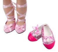 ENIXWH 2 paia di scarpe per bambole, scarpe da balletto estive, sandali da spiaggia, accessori per American Girl da 18 pollici, bambola da 45,7 cm