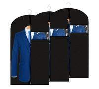 EnixwH 3 Custodie per Abiti 60x80 CM Copriabiti Antipolvere PEVA Porta Abiti Da Viaggio, Lavabile Buste per Abiti Copertura Vestiti con Cerniera per Abiti Vestiti Cappotti