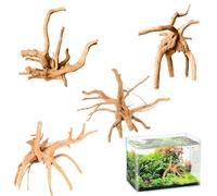 EnixwH 4 Pezzi Resina Decorazioni Acquario Rocce per Acquario Tronchi Legno Decorativi Legno Decorazione Tronchi d'Albero Cavi Grotte Nascondiglio Ideale per Betta Gamberetti Vasche (Radice d'Albero)