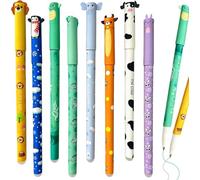 EnixwH 8 Pezzi 0,7 MM Punta Penne Cancellabili Penna Gel Cose per la Scuola