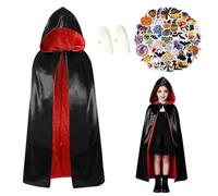 EnixwH Mantello Nero con Cappuccio Vampiro Traspirante Resistente Adulto