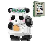 EnixwH Panda Mini Building Blocks Set, 599 Pezzi Mini Mattoncini Da Costruzione Blocchi Da Costruzione Animali Adatti Come Regali Di Compleanno Panda Micro Building Blocks Vestito per Adulti Bambini