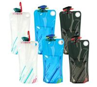 Eniyou 6 Pezzi Borraccia Ripiegabile,1000 ML Borraccia Concerto,Flessibile Riutilizzabile Bottiglia Pieghevole,Adatto Per Escursionismo,Alpinismo,Esplorazione E Viaggi