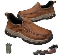 Enjerr Orthopedic Shoes Men, 2025 New Comfortable Casual Leather Slip on Enjerr Orthopedic Shoes (Brown*b,48)