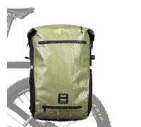 ENJOHOS Borsa Bici Posteriore Multifunzionale Borse Laterali Bici Impermeabile Borsa Portapacchi Bici Zaino PC Laptop Scomparto Bauletto Borse per Bicicletta Posteriori con Rete del Casco, Verde-22L