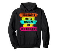 Enjoy All Legends Were Born In October Graphic Designs Cool Felpa con Cappuccio