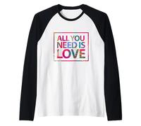 Enjoy all We Need Is Love, You Need Love Spread Love Graphic Maglia con Maniche Raglan
