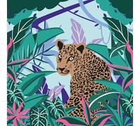 ENJOY ART - Pittura a numeri 30x30cm Tropical Crepuscolo