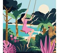 ENJOY ART - Pittura a numeri 30x30cm Tropical Oasi