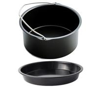 Enjoy Cooking - Set di 2 accessori per friggitrice ad aria, con teglia antiaderente per pizza e vassoio per torte (22,9 cm)