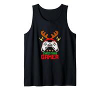 Enjoy Cool Christmas Christmas Gamer Joystic with Reindeer Canotta