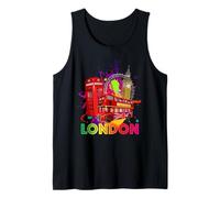 Enjoy Cool Colorful London UK Tee Shirts, London Landmarks Canotta